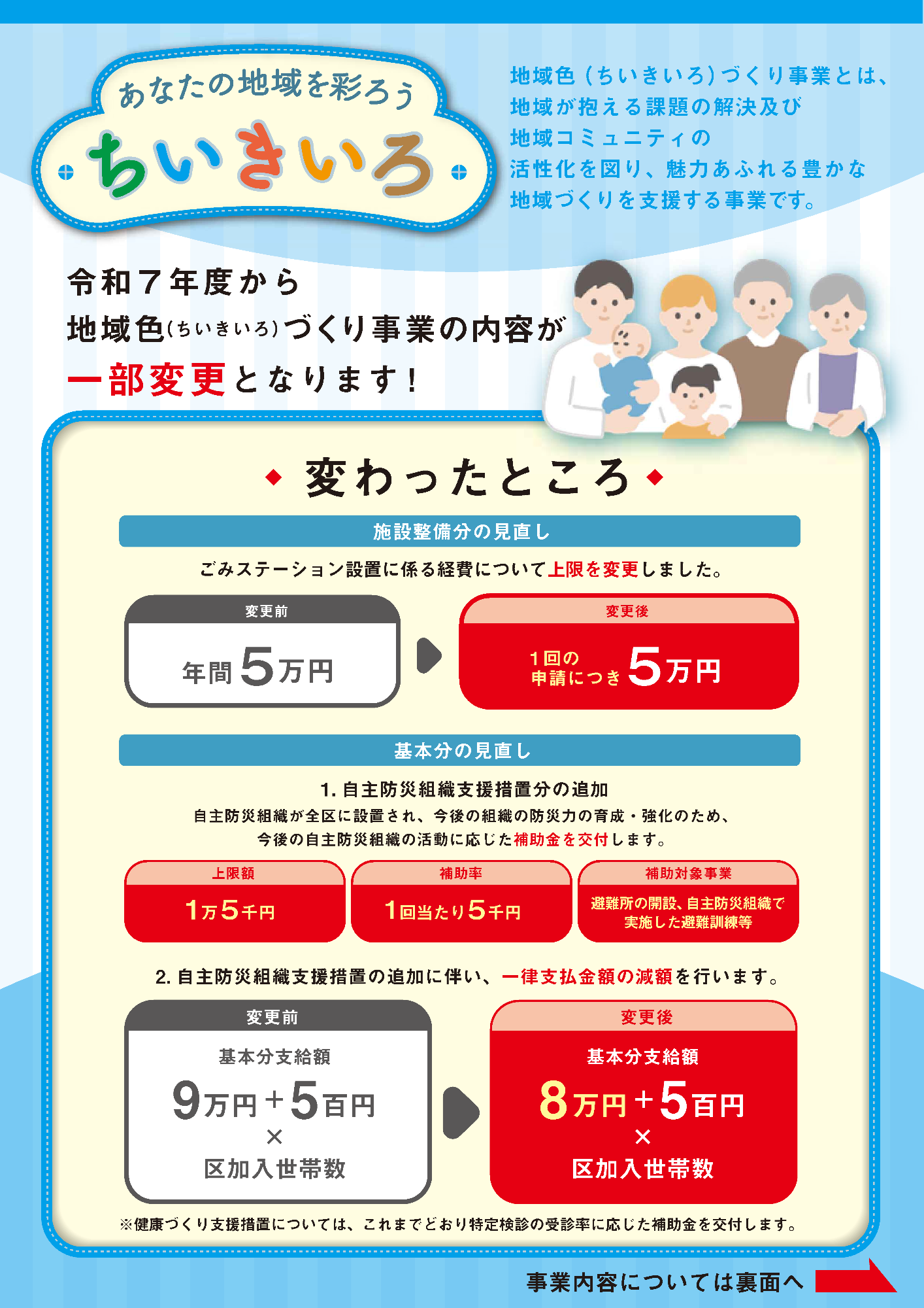 地域色づくり事業チラシ(表)