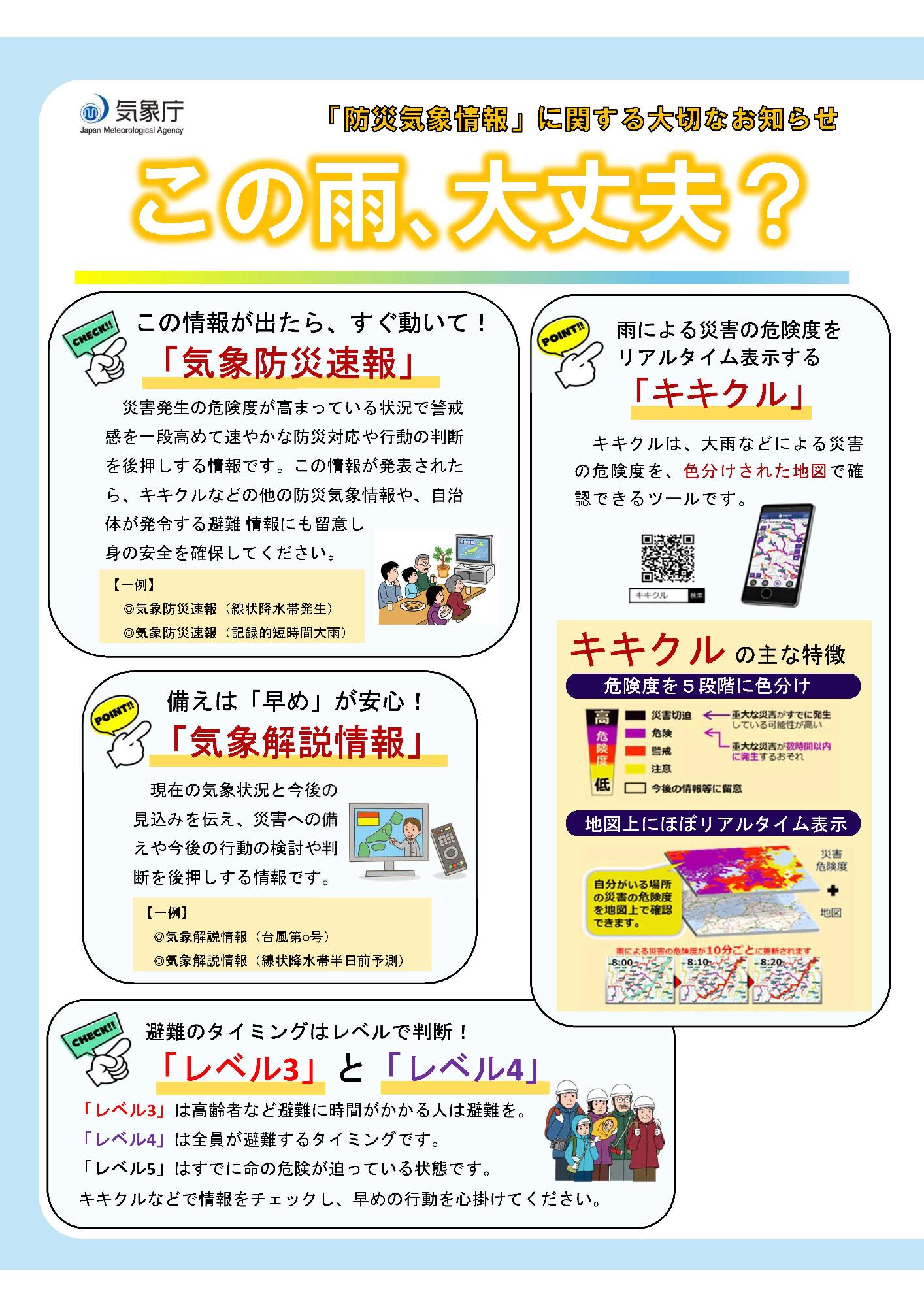 気象庁特設ページ新たな防災気象情報についての画像(裏面)