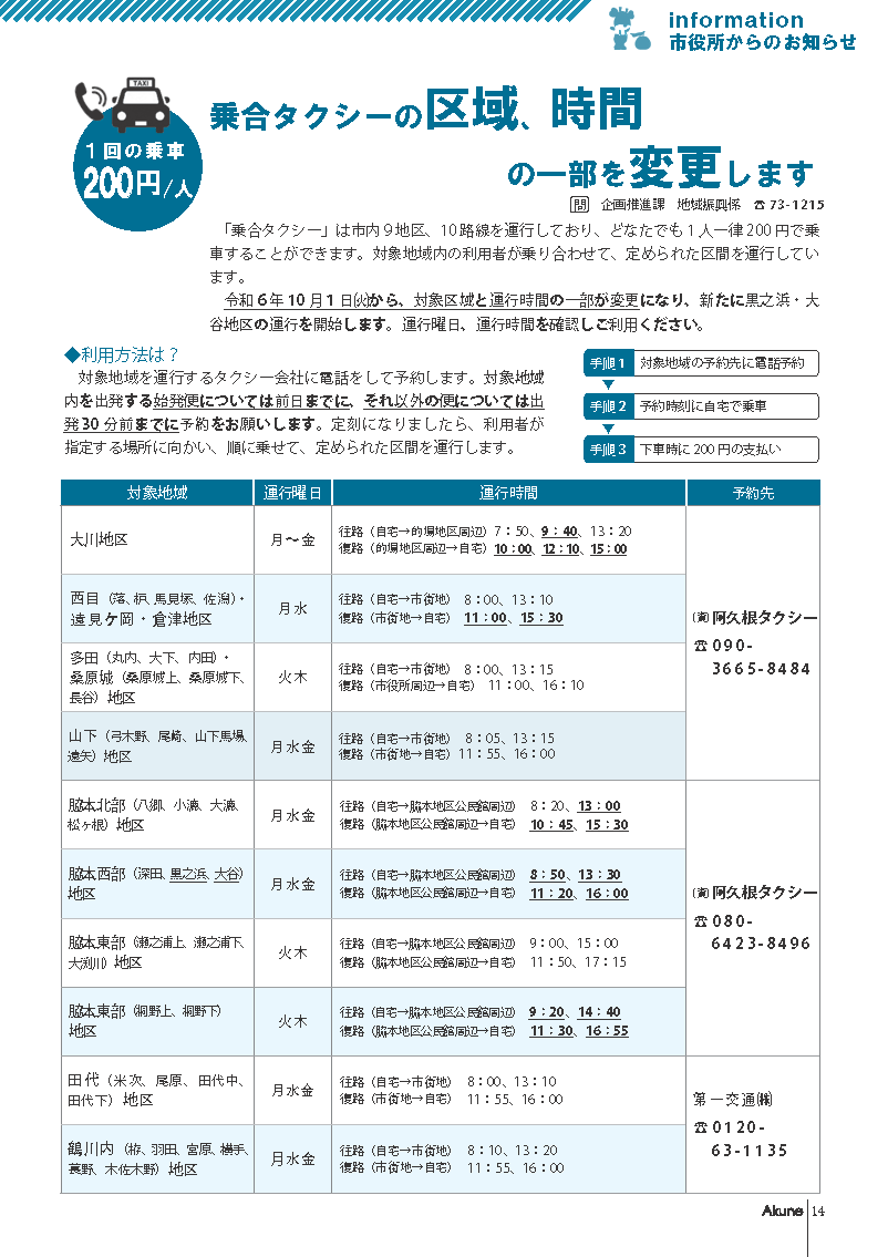 広報あくね令和6年9月号14ページの画像
