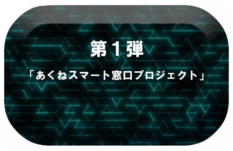 第1弾「あくねスマート窓口プロジェクト」はこちらをクリック