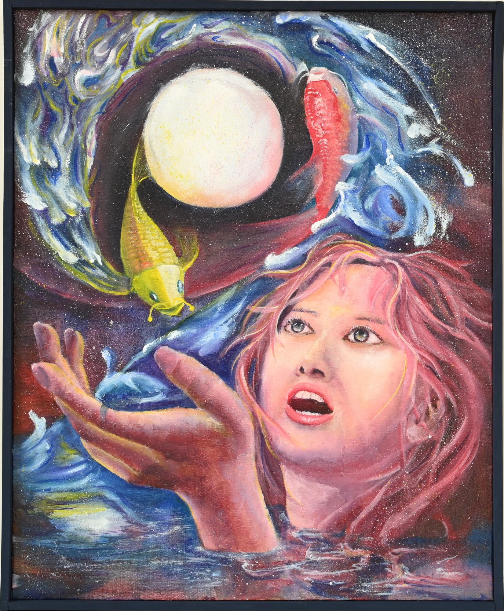第27回あくね洋画展 高校生賞 竹本 晄都の作品「可能星」の画像