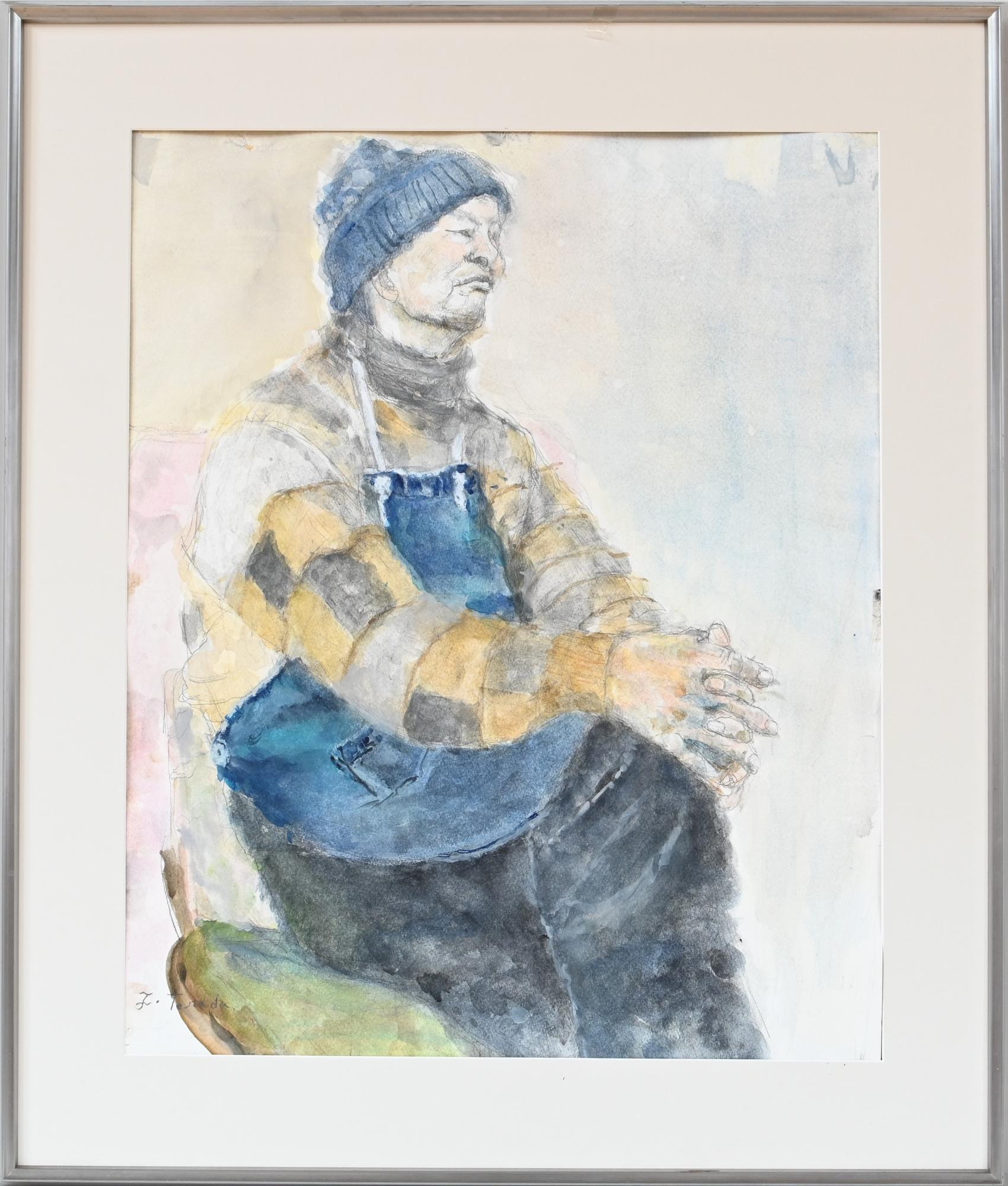 第27回あくね洋画展 委嘱作家賞 寺田 文子の作品「ニット帽」の画像