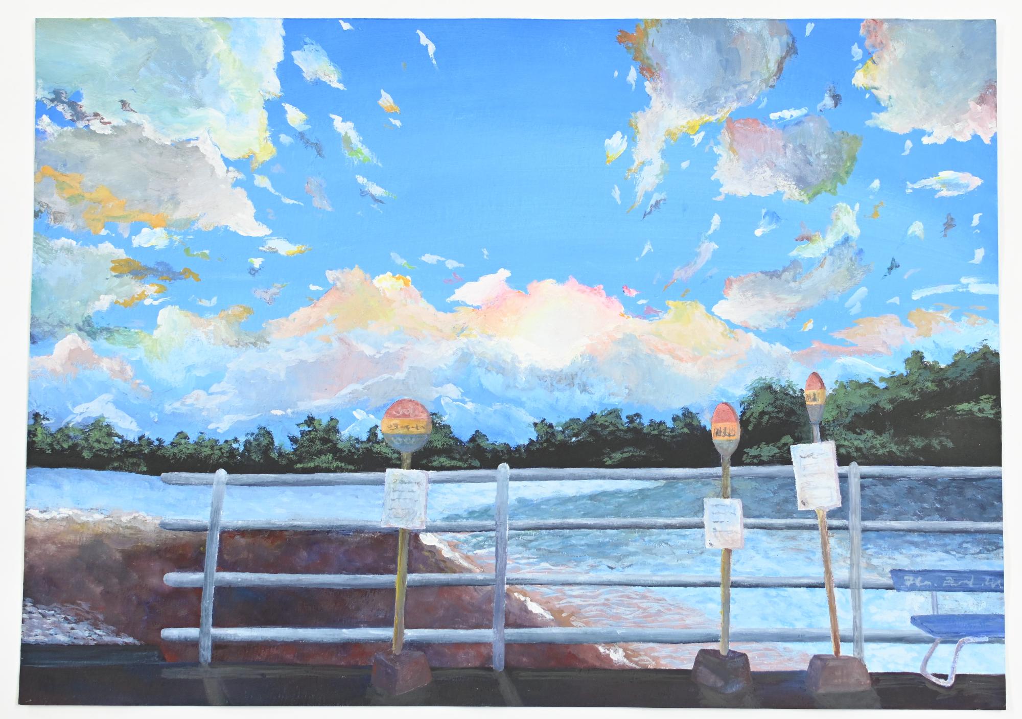 第27回あくね洋画展 阿久根市文化協会長賞 東 璃胡の作品「始まり」の画像