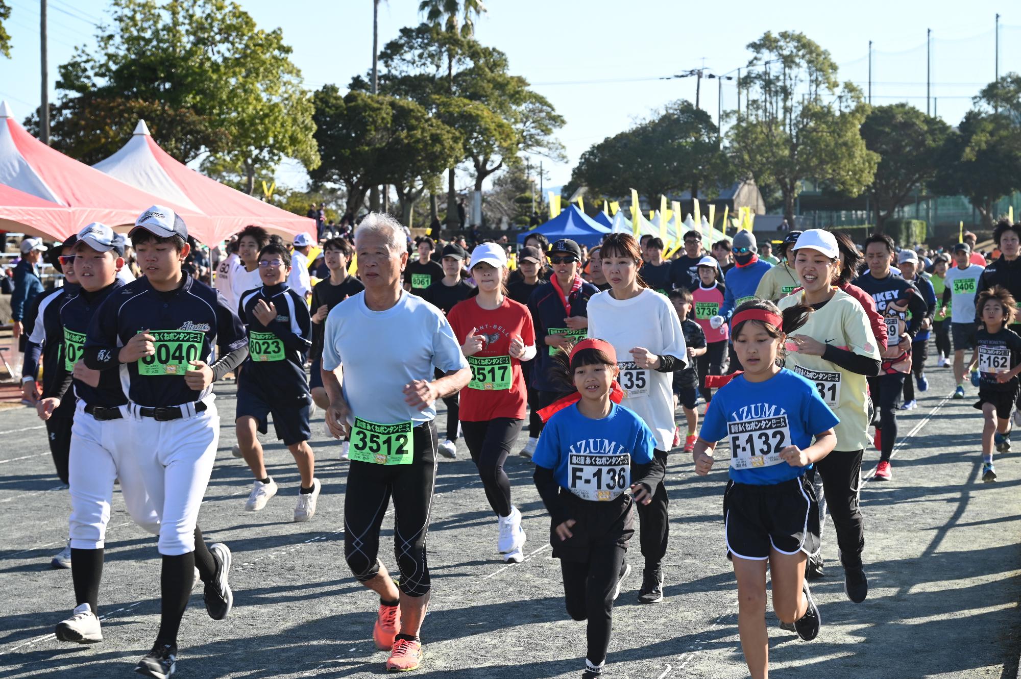 スタート直後のランナー